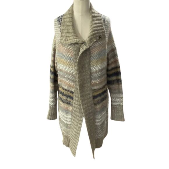 ELLEN REYES Cozy Multicolor Knit Cardigan Sweater Size medium - Picture 1 of 8
